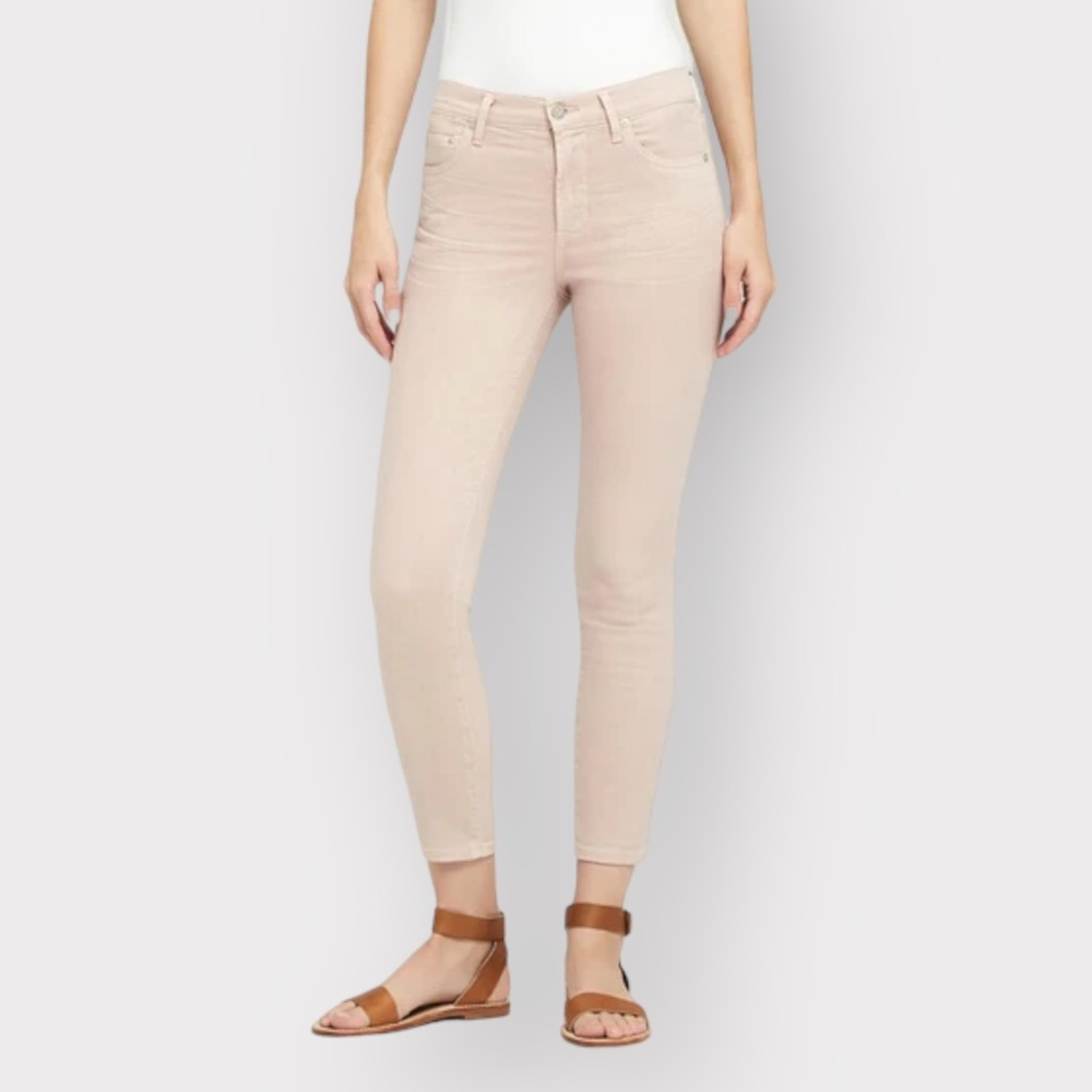 Citizens Of Humanity Rocket Crop, High Rise, Skinny Jeans, in Blush Pink